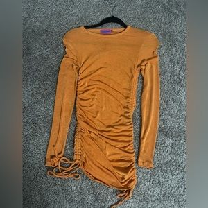 Edikted orange long sleeve dress